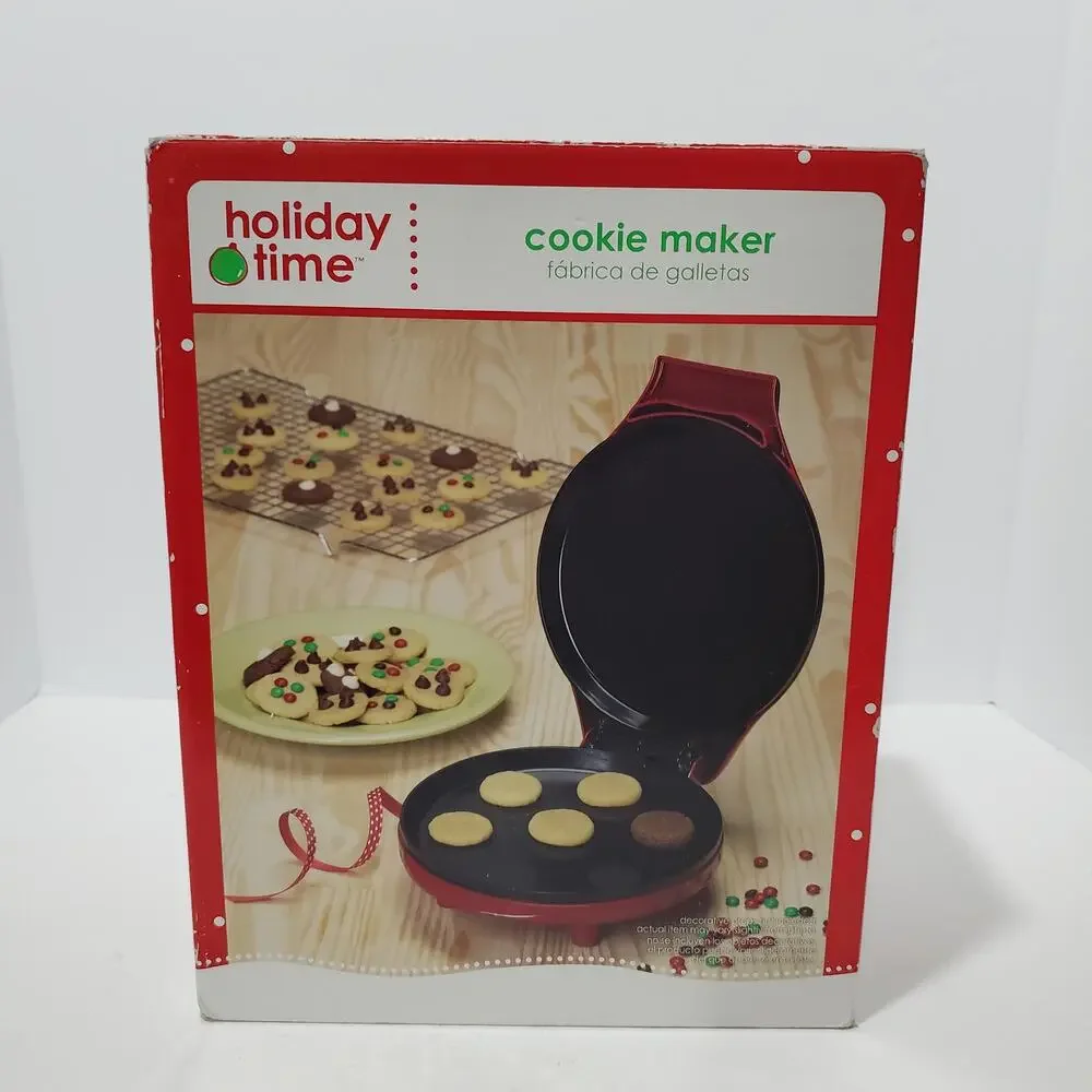 Holiday Time Cookie Maker Electric Red & Black Open Box NEW